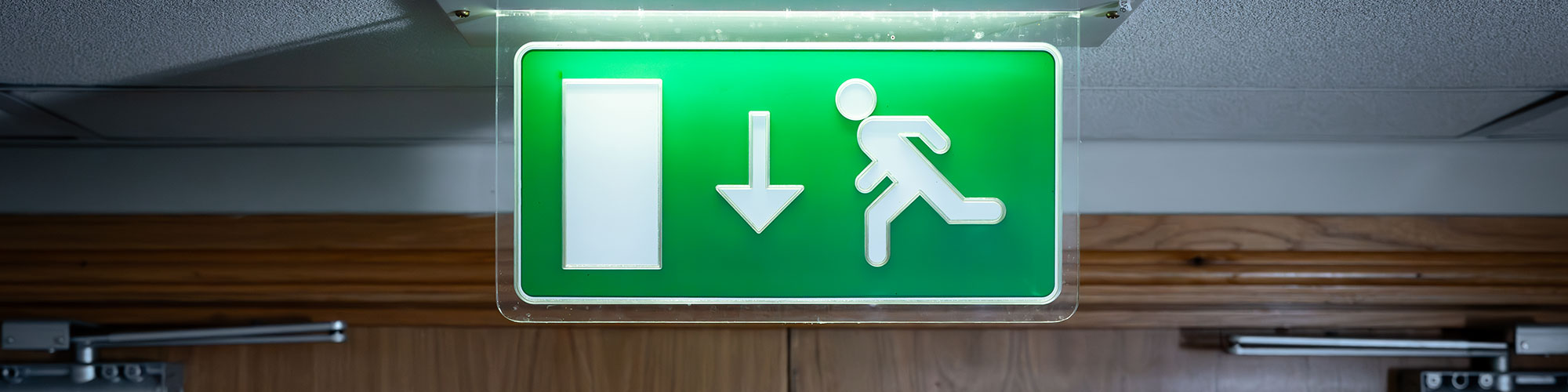 Fire exit sign