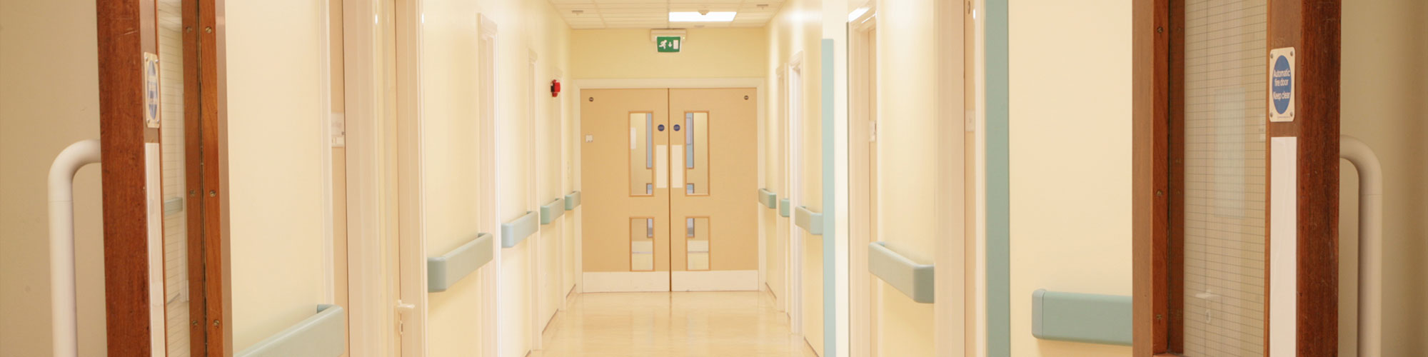 Fire doors in corridor