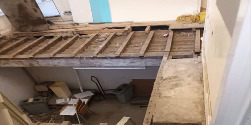 Repairing damaged office